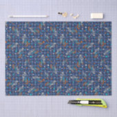 Werewolf Skeletons and BMX Bikes Patterned Tissuepapier (Craft)