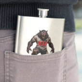 Werewolf Soccer Player Halloween Horror Art Flacon (Voorbeeld)
