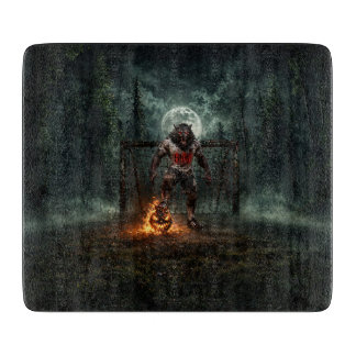 Werewolf Soccer Player Halloween Horror Art Snijplank