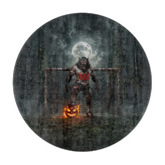 Werewolf Soccer Player Halloween Horror Art Snijplank