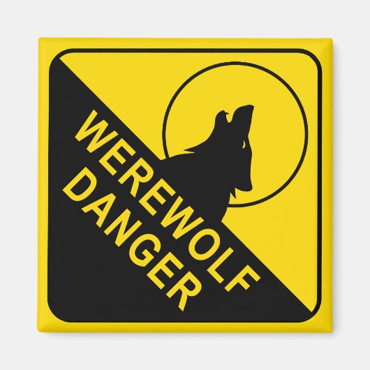 Werewolf Square Magnet (Voorkant)