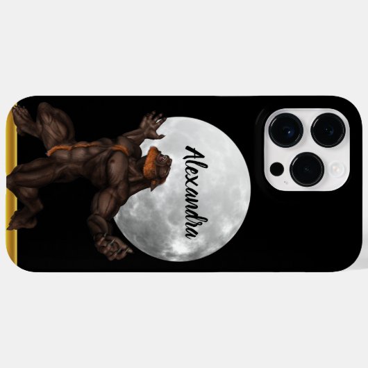 Werewolf staat voor de maan Case-Mate iPhone case (Achterkant (horizontaal))