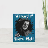 Werewolf_ There, Wolf. Funny Abby Normal Retro Com Kaart (Voorkant)