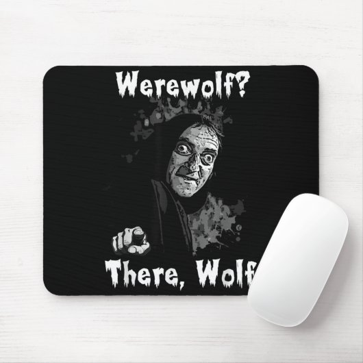 Werewolf_ There, Wolf. Funny Abby Normal Retro Com Muismat (Met muis)