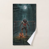 Werewolf-voetbalspeler Halloween-horror kunst Bad Handdoek (Handdoek)