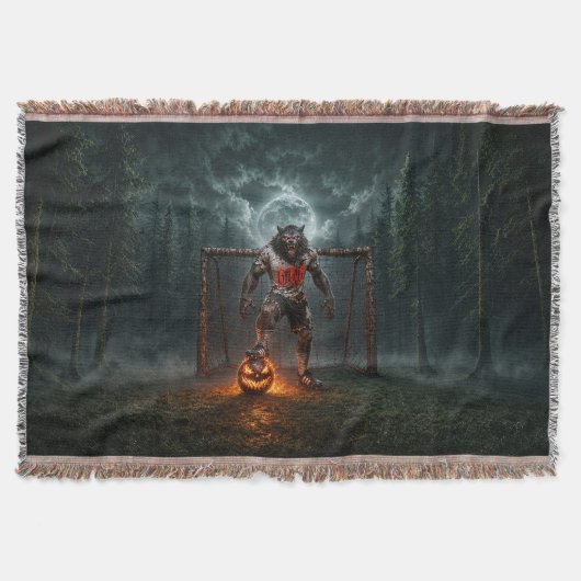Werewolf-voetbalspeler Halloween-horror kunst Deken (Voorkant)
