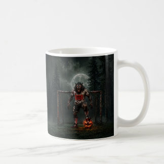 Werewolf-voetbalspeler Halloween-horror Kunst Koffiemok