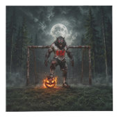 Werewolf-voetbalspeler Halloween-horror kunst Kubus (Rechts)