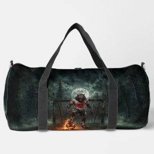 Werewolf-voetbalspeler Halloween-horror kunst Plunjezak