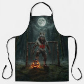 Werewolf-voetbalspeler Halloween-horror kunst Schort (Voorkant)