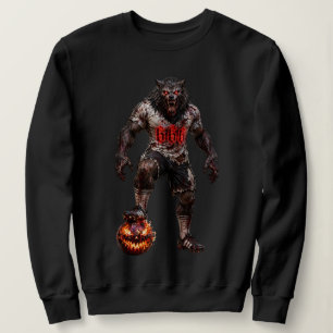 Werewolf-voetbalspeler Halloween-horror kunst Trui