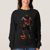 Werewolf-voetbalspeler Halloween-horror kunst Trui (Voorkant)