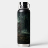 Werewolf Voetbalspeler Halloween Horror Kunst Waterfles (Achterkant)