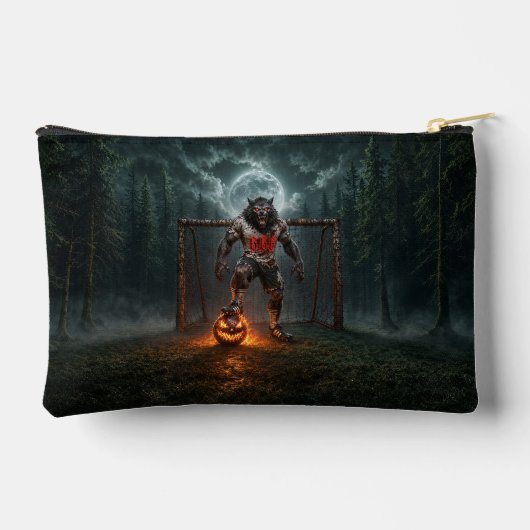 Werewolf-voetbalspeler Halloween-horrorart Etui (Achterkant)
