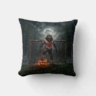 Werewolf-voetbalspeler Halloween-horrorart Kussen