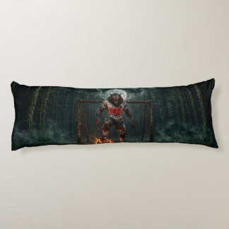 Werewolf-voetbalspeler Halloween-horrorart Lichaamskussen