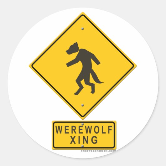 Werewolf XING Ronde Sticker (Voorkant)