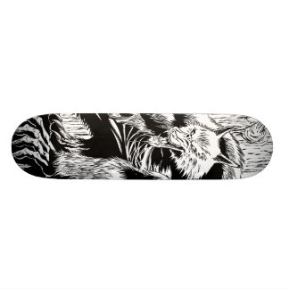 Werewolf zwart-wit skateboard