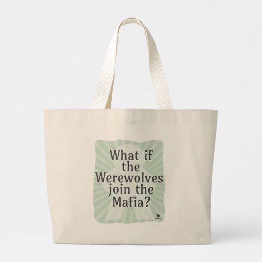 Werewolven in het Gezegde Mafia Games Fun Grote Tote Bag (Achterkant)