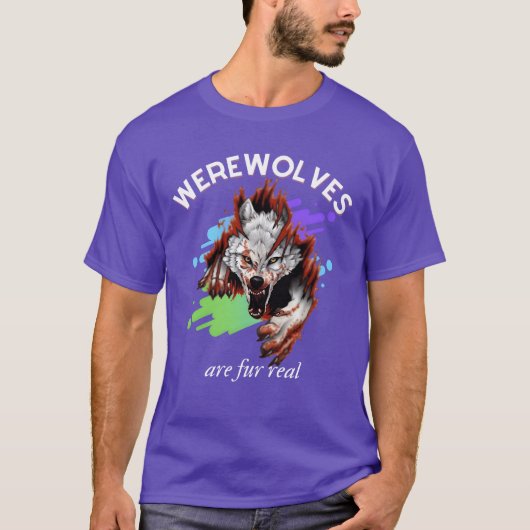 Werewolves Are Fur Real boy T-shirt (Voorkant)