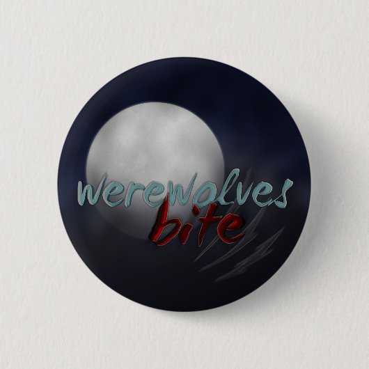 "Werewolves Bite" pin/badge Ronde Button 5,7 Cm (Voorkant)