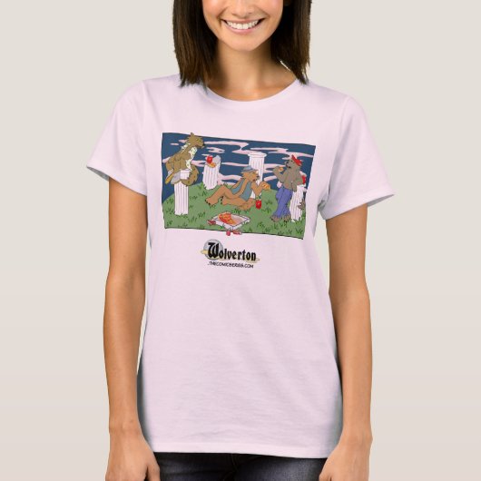 Werewolves Havin Pizza T-Shirt (Voorkant)