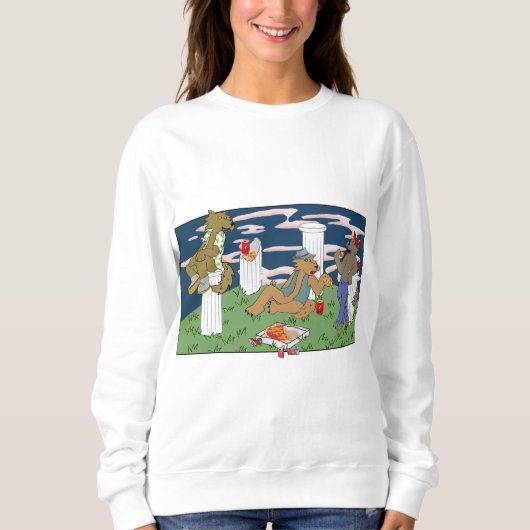 Werewolves met pizza dames sweatshirt (Voorkant)