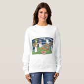 Werewolves met pizza dames sweatshirt (Voorkant volledig)