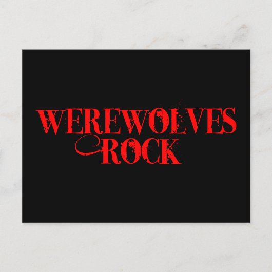 Werewolves Rock Briefkaart (Voorkant)