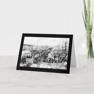 Werf in Auckland, Nieuw Zeeland 1908 Kaart