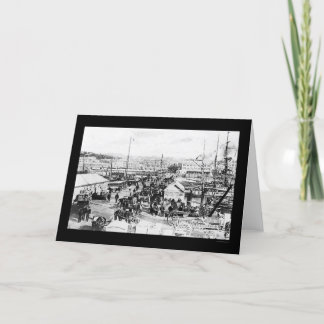 Werf in Auckland, Nieuw Zeeland 1908 Kaart