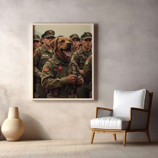 Werf nu, knuffelt later soldaat poster