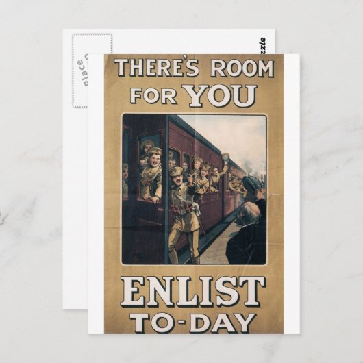 "Werf" Oude circa 1915 van het Poster van de V.S. Briefkaart (Voorkant / Achterkant)