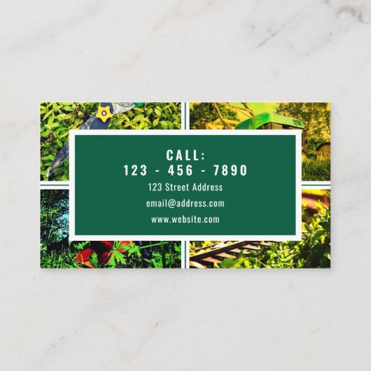 Werf werk afbeeldingen professioneel Visitekaartje (Achterkant)