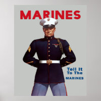 Werfplakkaat van het Amerikaanse Korps Mariniers u