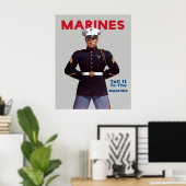 Werfplakkaat van het Amerikaanse Korps Mariniers u Poster (Thuiskantoor)