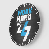 Werk 24/7 hard - Motivatie Grote Klok (Hoek)