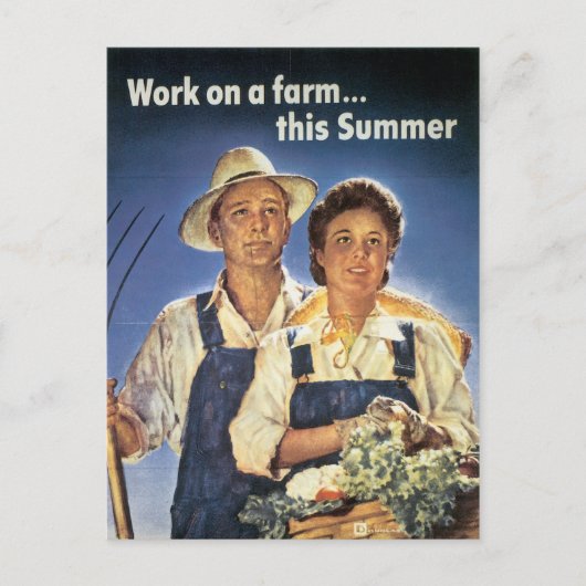 Werk aan een Boerderij... deze zomer Briefkaart (Voorkant)