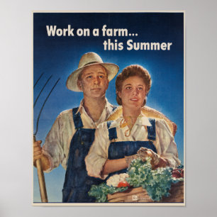 werk aan een poster van de boerderij