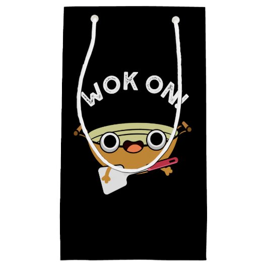 Werk aan Grappige Chinese Kookpen Donker BG Klein Cadeauzakje (Voorkant)