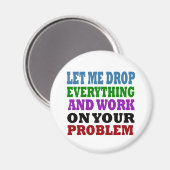 Werk aan uw problemen magneet (Voorkant / Achterkant)