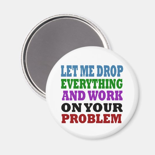 Werk aan uw problemen magneet (Voorkant / Achterkant)