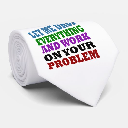 Werk aan uw problemen stropdas (Opgerold)