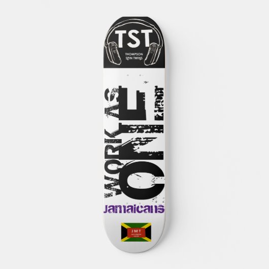 WERK ALS EEN JMT USA Skateboard (Voorkant)