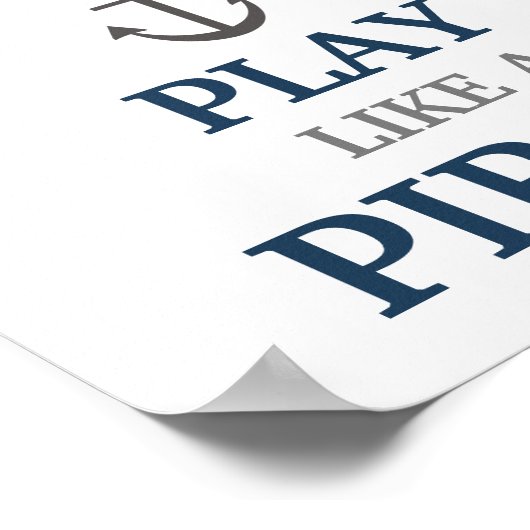 Werk als een kapitein Scheepvaart-kinderkamerprint Poster (Hoek)