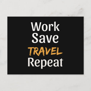Werk Bespaar reizen Herhalen - Cool Broke Travelle Briefkaart