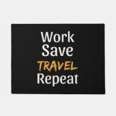 Werk Bespaar reizen Herhalen - Cool Broke Travelle Deurmat (Voorkant)