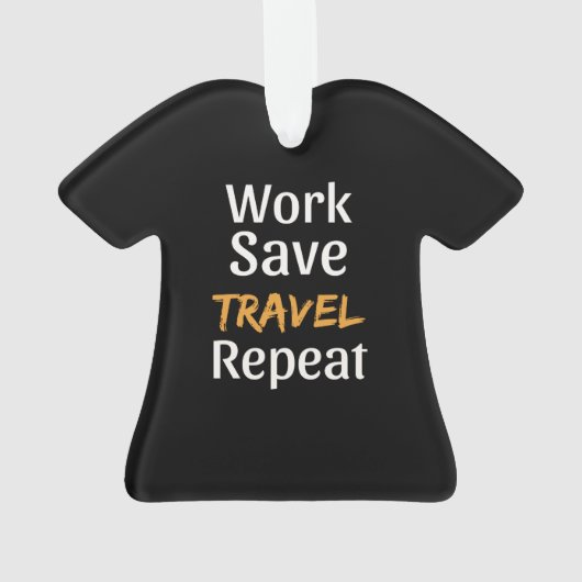 Werk Bespaar reizen Herhalen - Cool Broke Travelle Ornament (achterkant)