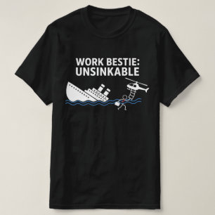 Werk Beste Vriendin Onzinkbaar – Retro Kantoor Hum T-shirt