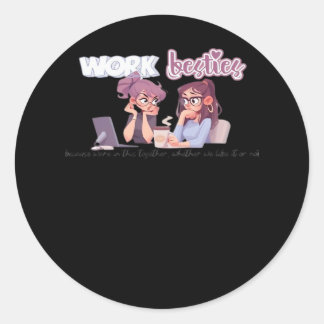 Werk besten in het samen klassieke ronde sticker